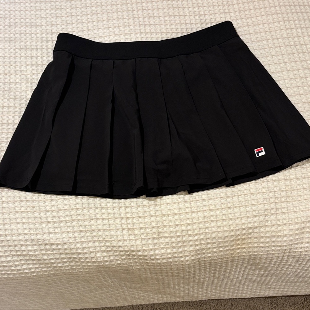 Fila Black Pleated Skort with Logo